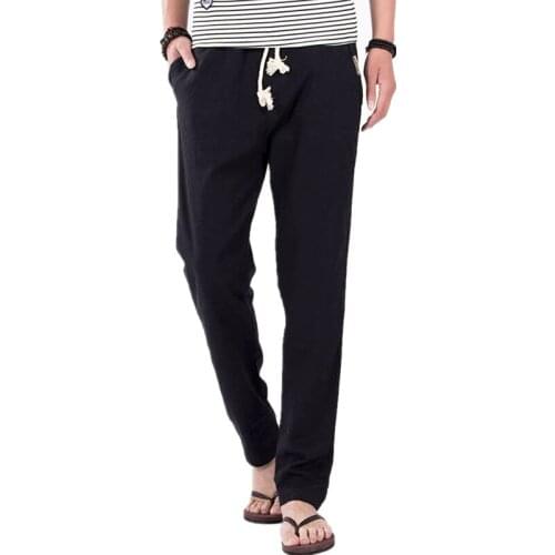 Hot Sale Ankle Length Pants Cotton Flax Men Multi-Color Selection 2020 Summer New Male Fashion Casual Boy Best Big Size S-5XL