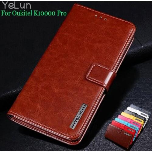 For Oukitel WP6/C21/C19/K7 Flip Wallet PU Leather Case Cover Stand Card Holder Luxury Crazy Horse Pattern Business phone Cases