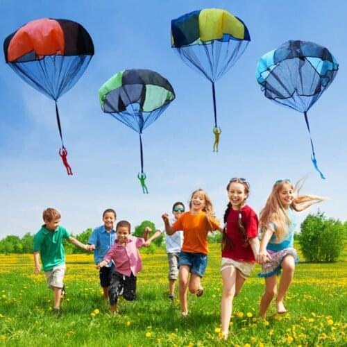 Kids Hand Throwing Parachute Toy For Childrens Educational Parachute With Figure Soldier Outdoor Fun Sports Play Game Dropship