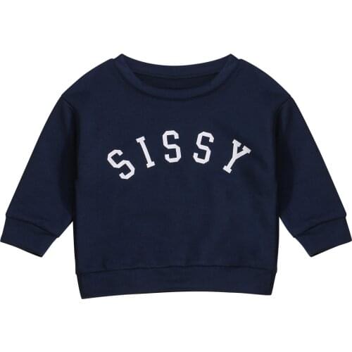 2-6Years Children’s Fashion Letter Printing Sweatshirt Spring and Autumn Long-sleeved Pullover Sweater