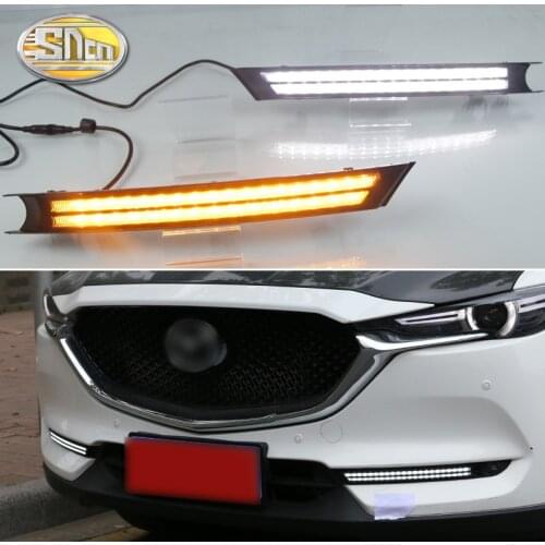Dynamic Turn Signal Relay Waterproof Car DRL 12V LED Daytime Running Light Fog Lamp Decoration For Mazda CX-5 CX5 2017 - 2020