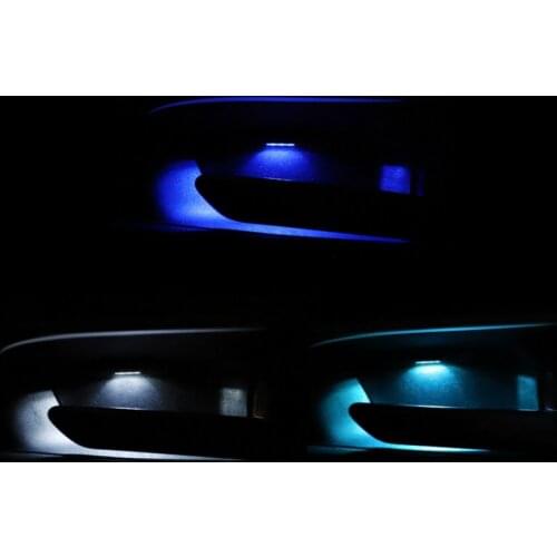Door Bowl Atmosphere Light For Toyota RAV4 2020 Interior LED Blue Decoration Door Bowl Handle Frame Light For Toyota RAV4 2020