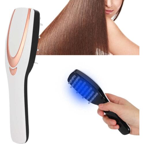 Electric Red Blue Light Hair Anti-Loss Massage Vibration Therapy Comb Brush Hair Care Tool Hair Regrowth Comb for Women Men