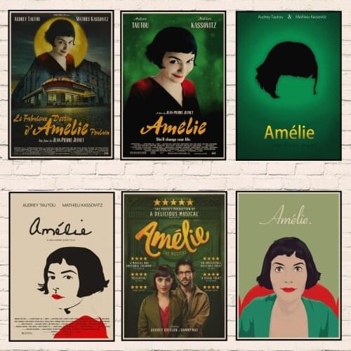 Classic Moive Amelie Poster Kraft Paper Vintage Poster Home Decor Wall Decorative Paintings Wall Art room decor wall stickers