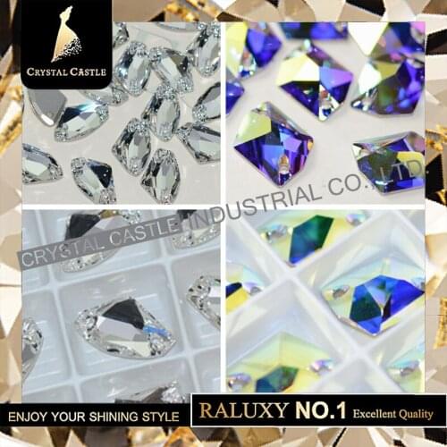 Deluxe Grade 5A Crystal AB 3256 Galactic 3265 Cosmic Glass Sew On Strass Sewing Stone Flatback Hole Rhinestone For Briadal Dress