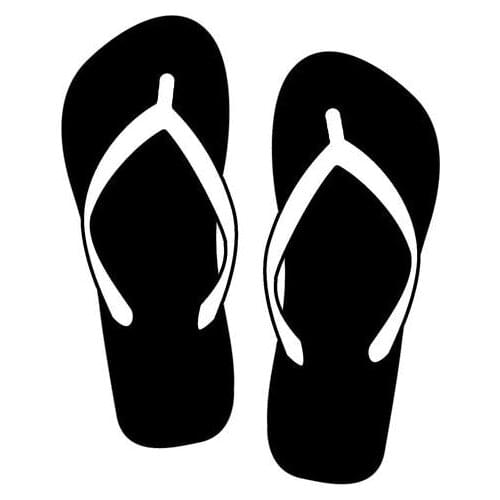 Summer Flip Flops Styling Cut Vinyl Car Decal Art Stickers Waterproof Summer Bumper Decor L207