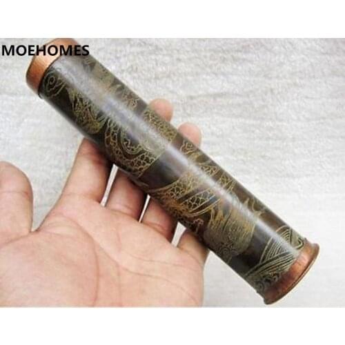 MOEHOMES WONDERFUL CHINESE TIBET COPPER SCULPTURE DRAGON KALEIDOSCOPE Metal crafts home decorations KALEIDOSCOPE