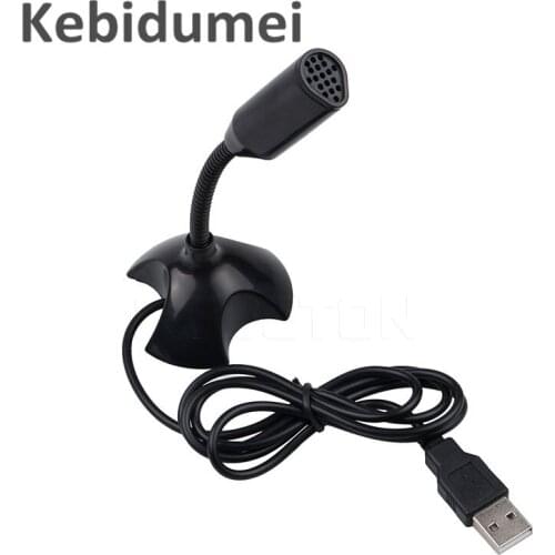 Kebidu Portable Studio Microphone Speech Mini USB Stand microfone With Holder For Computer PC Laptop Microfono