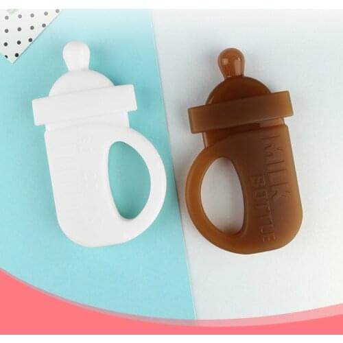 Nano Silver Silicone Baby Teether Food Grade Liquid Silicone Baby Bottle Modeling Teether Baby Molar Stick