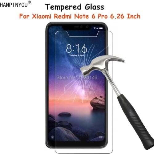 For Xiaomi Redmi Note 6 Pro 6pro 6.26" Clear Tempered Glass Screen Protector Explosion-proof Protective Film Toughened Guard