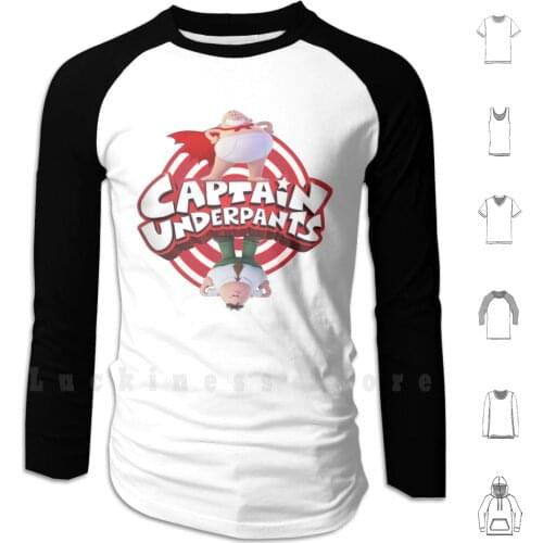 Captain Underpants Dual Identity Hoodie Long Sleeve Captain Underpants Kids Children Boy Girls Movie Animated