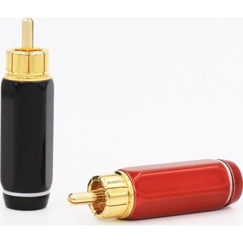 VR002 4pieces 24K Gold Plated High Performance audio RCA Plug 4/pcs