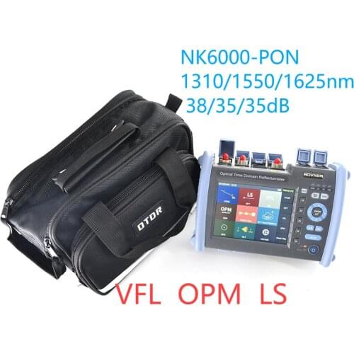 High Quality NK6000 1310/1550/1625nm 38/35/35dB Multifunction Optic Fiber 1625 PON OTDR Tester With VFL OPM Light Source