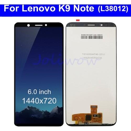 6.0" For Lenovo K9 Note L38012 LCD Display Touch Screen Sensor Digitizer Assembly for Lenovo L38012 K9 NOTE lcd