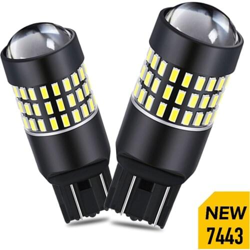 2x High Quality 7443 W21W T20 LED W21/8W 7440 PY21W P21W led Car LED Bulb Turn Signal Light Reverse light CANBUS No error 6000K