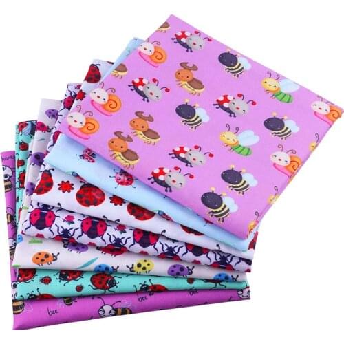 50*140cm insect pattern Polyester Cotton Fabric DIY Tissue Bedding Home Textile Sewing Doll Fabric High Breathable