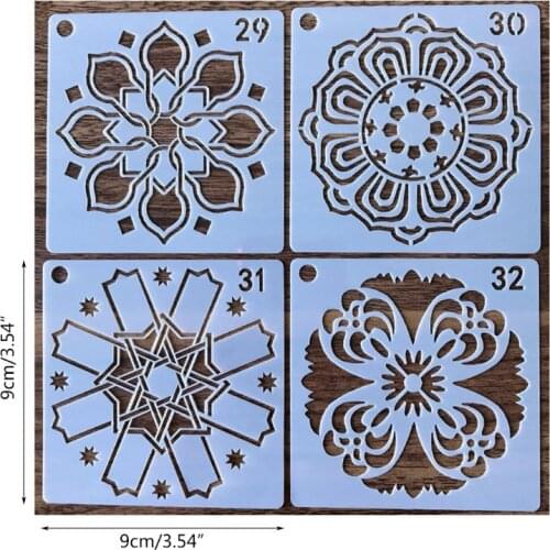 781E 56 Pack Mandala Dot Painting Templates Stencils, Small Mandala Template Stencils for DIY Art Project Rock Painting, on and