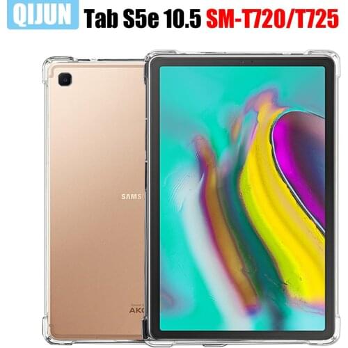 Tablet case for Samsung Galaxy Tab S5e 10.5" Silicone soft shell TPU Airbag cover Transparent protection bag for SM-T720 SM-T725
