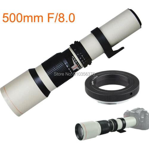 JINTU 500mm f/8 Super Telephoto Lens Manual Focus Zoom Lens Fit for Canon NIKON SONY NEX DSLR Camera Wildlife Photograp