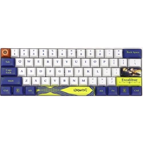 Anime Keycaps PBT Sublimation Keycap Cherry Profile Compatible with GH60GK64/96/104/108 Mechanical Keyboard Key Caps