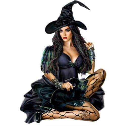 LLY-0675 Sexy Girl Witch Modeling Car Sticker PVC Cars Decoration Waterproof Accessories New Design Fashion Style Auto Decals