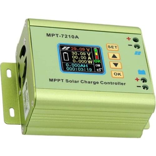 MPT-7210A LCD MPPT Solar Panel Charge Controller Aluminum Alloy for LiPo Battery Output 600W 24V 36V 48V 60V 72V