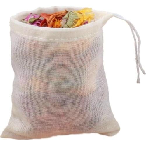 Drawstring Cheesecloth Bags Muslin Drawstring Nut Milk Strainer Cotton Muslin Bags Home Kitchen Office Travel Tool
