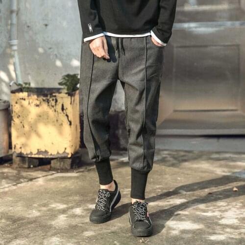 Men Pants Leisure Harem Trousers Fitness Long Inseam Hip Hop Hot Boys Pant