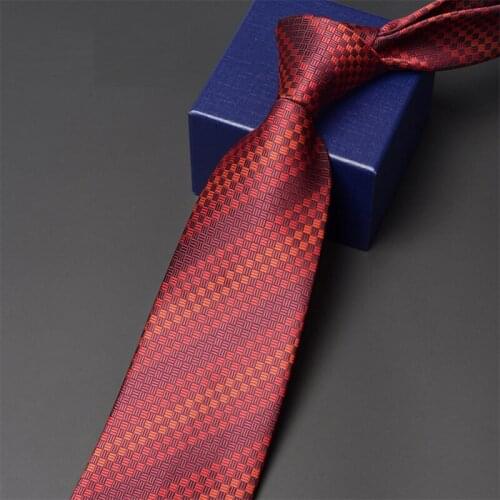 New Arrivals Groom Wedding Party Tie High Quality Business Work Ties For Men 8CM Wide Red Neck Tie Male Fashion Formal Necktie
