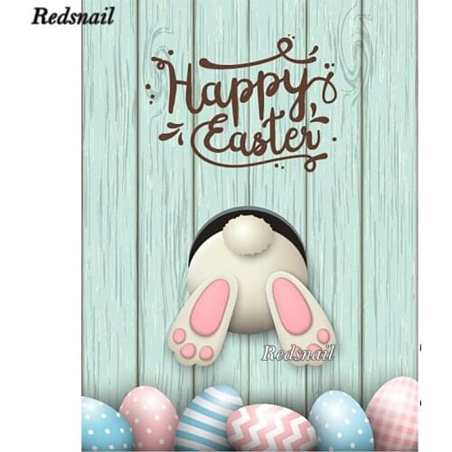 Full Square Round drill diamond Painting 5D DIY diamond embroidery Funny Easter Rabbit Diamond mosaic Home Decor Gift EE422