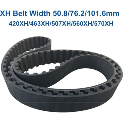 1PC XH Synchronous belt 420XH/463XH/507XH/560XH/570XH Teeth 48 53 58 64 65 Width 50/76/101mm Rubber Inch timing Belt
