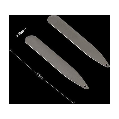 Silver Collar Stay Smooth Electroplated Shirt Bone Stiffeners Inserts Collar Sticks Stiffs Men Fashion Jewelry Gift 10pairs