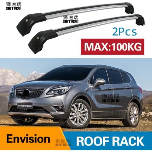 SHITURUI 2Pcs Roof bars For Buick Envision 5 Door SUV 2014 - 2017 Aluminum Alloy Side Bars Cross Rails Roof Rack Luggage Carrier