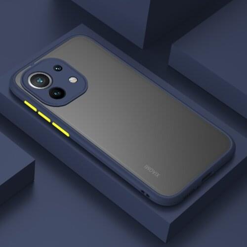 Silicone Bumper Armor Matte PC Case For Xiaomi Mi 8 9 10 Pro 11 Ultra 10T Lite Slim Soft For Xiaomimi Poco F3 Shockproof Cover
