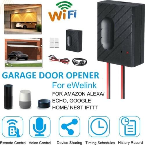 WiFi Smart Home Garage Door Opener With Ewelink App Voice Control Alexa Google Wireless Remote Control Home Smart Life