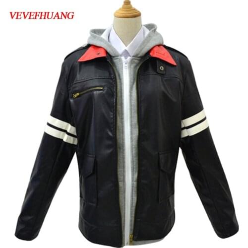 VEVEFHUANG Cosplay Costume for Prototype Alex Mercer PU Leather Long Sleeve Game Personas Men Clothes Halloween Costumes Jackets