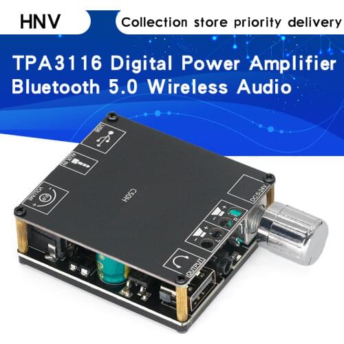 XY-C50H Bluetooth 5.0 Wireless Audio TPA3116 Digital Power amplifier Stereo board 50Wx2 Bluetooth Amp Amplificador 3.5MM USB APP