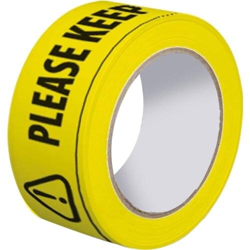 Safety Tape 2m Metre Apart Social Safe Distancing Floor Tape 33 m x 48mm