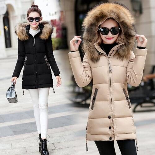 Women Winter Short Jacket Mujer Hooded Parkas Winter Coat Women Loose Parka Fur Collar Cotton Padded Jackets Y162