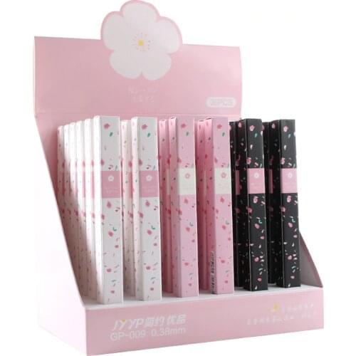 0.38mm Sweet Kawaii Cherry Blossom Gel Ink Pens Cute Sakura Pen Business Signature Pen School Office Writing Supplies Stationery