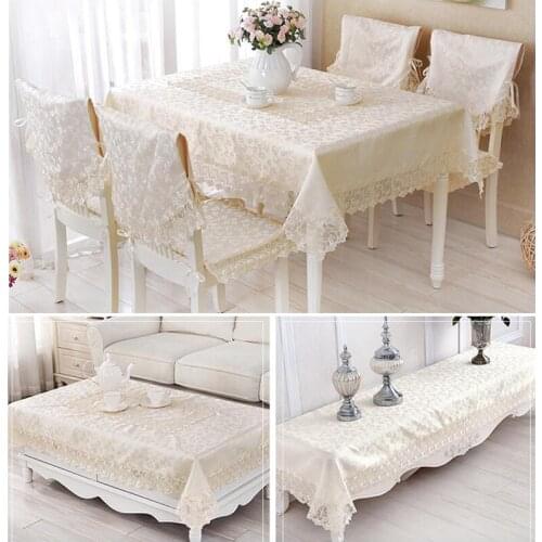 Lace Jacquard Table Cloth Table Cover Table Runner Dust proof Cover European Style Table Decoration
