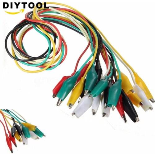 10pcs Alligator Clips Electrical DIY Test Leads Alligator Double-ended Crocodile Clips Roach Clip Jumper Wire Battery