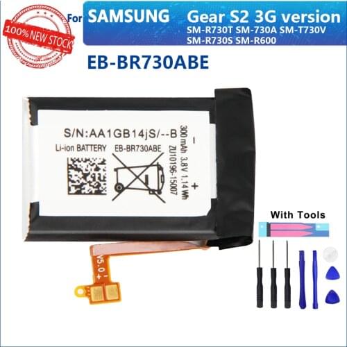 100% Original 300mAh EB-BR730ABE For Samsung Gear S2 3G R730 SM-R735T SM-R730A SM-R730V SM-R730T SM-R730S Replacement Battery