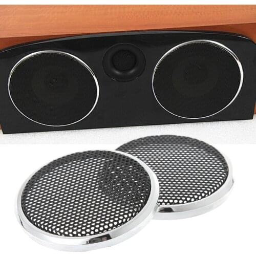2 Pcs 50mm Speaker Steel Mesh Round Grill Protective Cover Decorative Circle 19QA