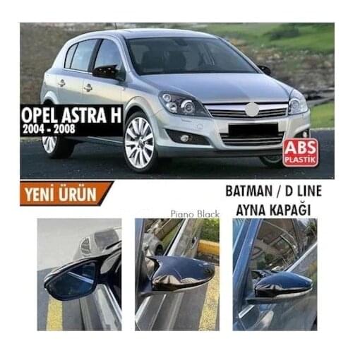 2004-2008 For Opel Astra H Bat Mirror Cover Piano Black Abs From Quality Product Full Harmony 1 Suit 2 Piece (Right and Left)