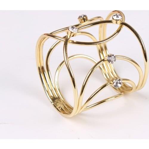 6pcs Chinese napkin ring model between napkin buckle cloth ring simple modern X-shaped woven napkin ring