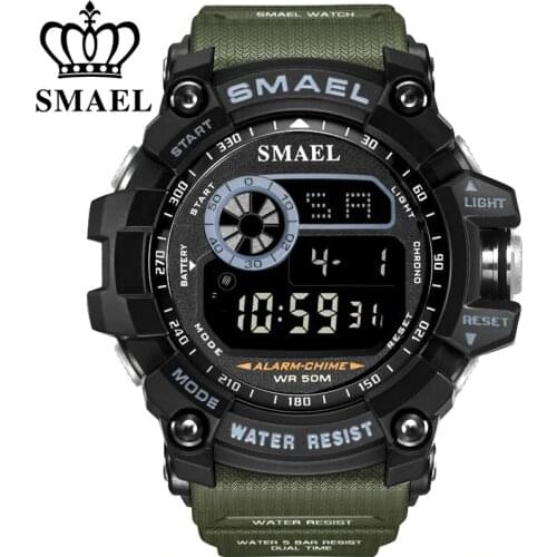 SMAEL Outdoor Sports Watches for Men Digital Watch Mens Electronic Military Clock Male Big Dial Fashion Watch Relogio Masculino