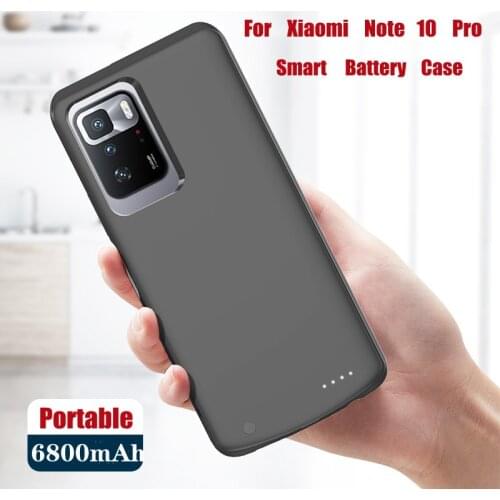 KQJYS 6800mAh External Battery Charger Case For Redmi Note 10 Battery Case PowerBank Charging Cover For Xiaomi Redmi Note 10 Pro