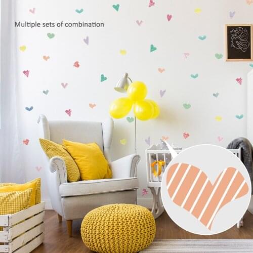 Funlife Cartoon Heart Kids Wall Sticker,Wall Decals for Kids Baby Room Bedroom Decoration Waterproof DIY Wall Decals For Nursery