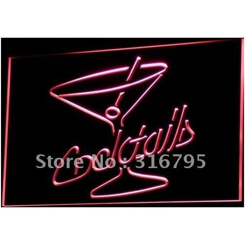 I522 Cocktails Rum Wine Lounge Bar Pub NEW Light Signs On/Off Switch 20+ Colors 5 Sizes